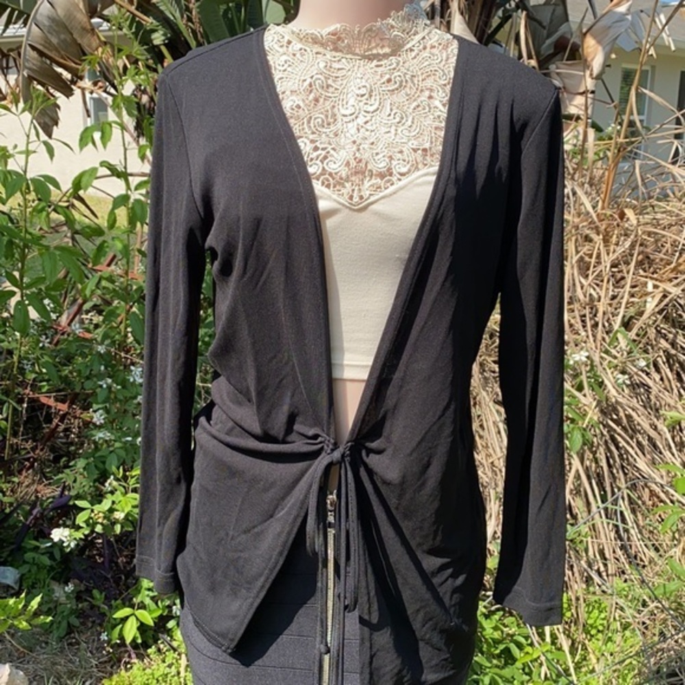 Black tie‎ front The Look Cardigan Made in the USA
